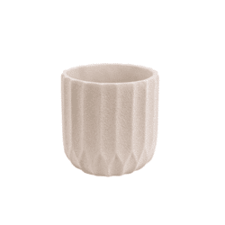 Plant pot Stripes Cement Small Ivory / Present Time